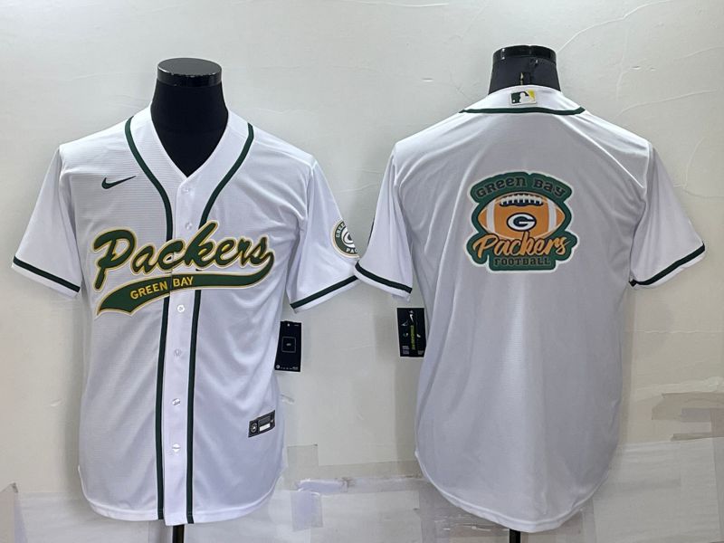 Men Green Bay Packers Blank White 2022 Nike Co branded NFL Jersey1->green bay packers->NFL Jersey